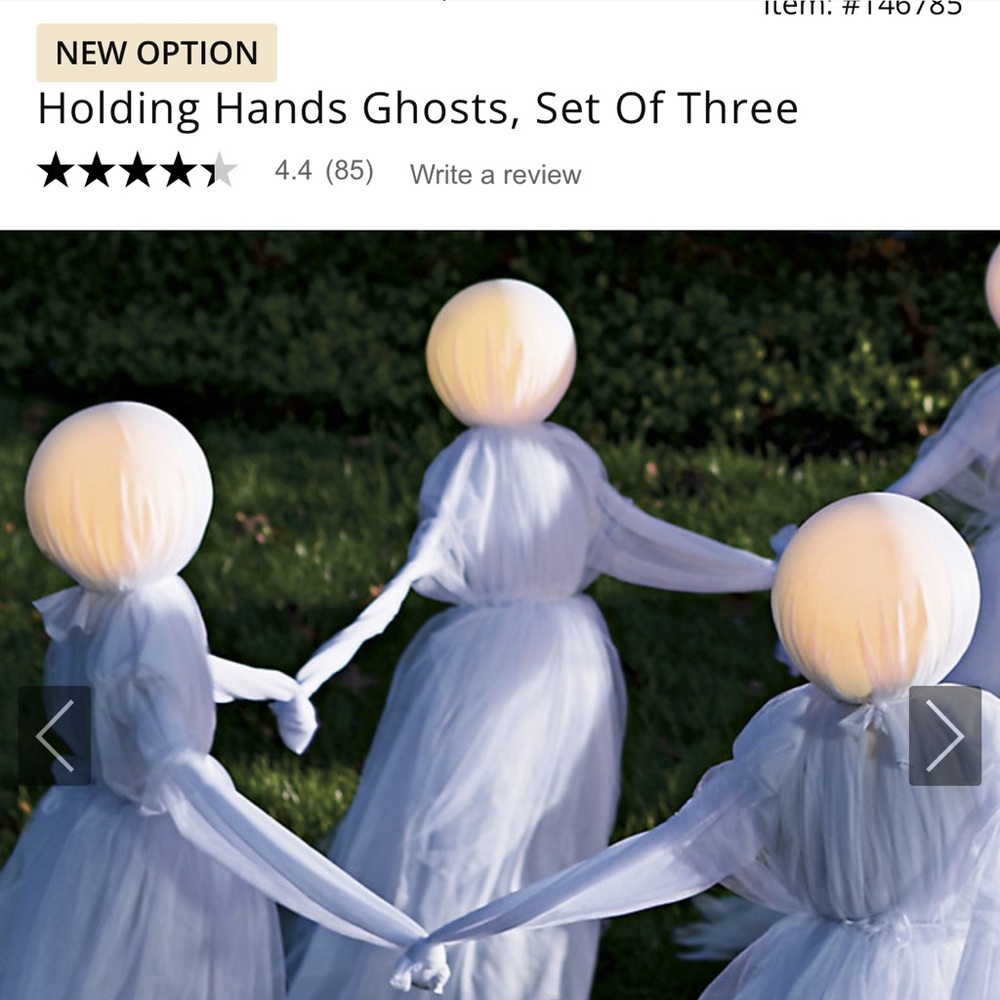 Frontgate Holding Hands Ghosts - Set of 3 - NWT - Picture 3 of 7